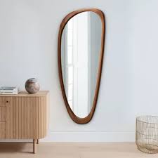 Wall Mirror Wood Frame In Walnut Homary