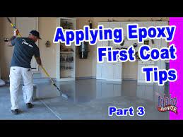 applying epoxy the first coat epoxy