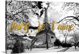 Eiffel Tower Paris Je T Aime Wall Art