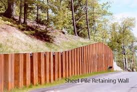 sheet pile retaining wall as shoring