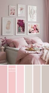 light grey and light pink bedroom