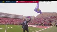 Brad Galli on X: "Charles Woodson waved Michigan's flag on ...