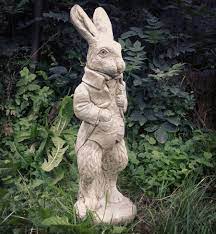 Rabbit Statue Stoneware Garden Ornament