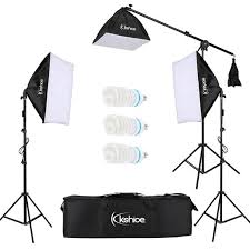 Ubesgoo Photography Softbox Lighting Kit Continuous Lighting System Photo Equipment Soft Studio Light With Light Stands And Convenient Carry Bag 3 Softboxes 24 X24 Walmart Com Walmart Com