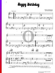 The sheet music is written in either lead sheet form melody chords or for solo piano. Happy Birthday Sheet Music Piano Voice Guitar Pdf Download Streaming Oktav