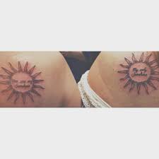 sun matching tattoos that say you are