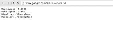 a robots txt google easter egg