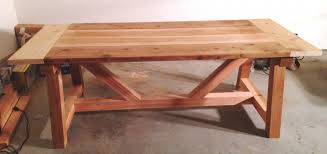 farmhouse truss beam table