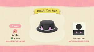 New horizons will be available starting march 18th. Black Cat Hat Animal Crossing New Horizons Custom Design Nook S Island