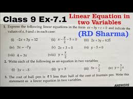 Rd Sharma Ex 7 1 Q1 To Q3 Solutions For