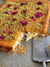 easy knafeh with mozzarella cheese