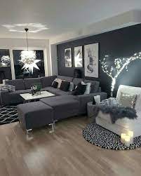 black walls living room
