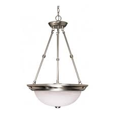 Nuvo 15 3 Light Hanging Pendant Light Fixture Brushed Nickel Nuvo 60 203 Homelectrical Com
