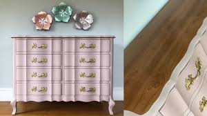 Ethan allen french provincial wood armchair chair furniture bedroom. French Provincial Dresser Makeover With Chalk Paint Youtube