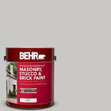 Behr Premium 1 Gal Ms 79 Silver Gray Pebble Flat Interior Exterior Masonry Stucco And Brick Paint