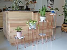 Copper Plant Stand Jesmonite Side Table