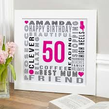 personalised 50th birthday gift