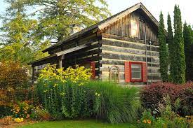log cabin in the heart of ing rock