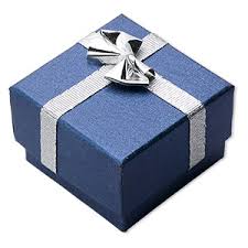 gift box paper and foam blue silver