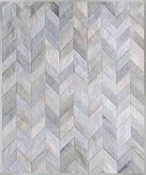 chevron gray patchwork cowhide rug