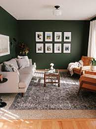 Green Walls Living Room Dark Green