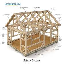 20 post beam barn shed plans blueprints