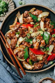 en liver with onion and pepper 爆