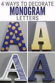 decorate monogram letters for wall decor