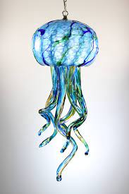 Jelly Fish Chandelier Opal Art Glass