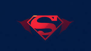 superman logo dark blue minimalist