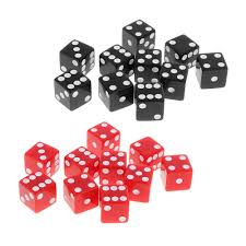 20 Plastic 6 Sided D6 Dice Dungeons Dragon Rpg Roleplay