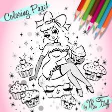 Pin Up Girl Coloring Pages Coloring Home gambar png