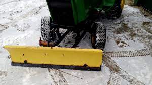 homemade snow plow for lawnmower john