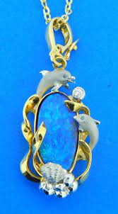 denny wong dolphin opal pendant