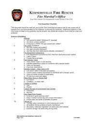 fire inspection checklist