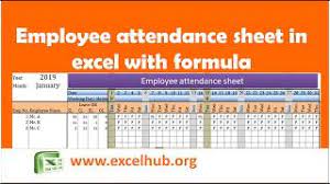 employee attendance sheet in excel with