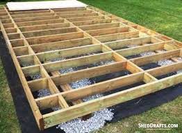 build a wooden skid shed foundation