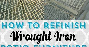 To Refinish Wrought Iron Patio Furniture