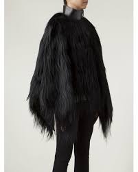 Givenchy Goat Fur Coat In Black Lyst