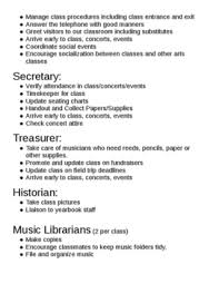 Middle School Band Orchestra Leadership Application