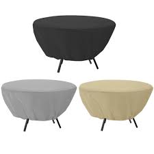 Round covers for outdoor furniture. Round Table Dust Cover Outdoor Waterproof Garden Patio Furniture Covers Buy At A Low Prices On Joom E Commerce Platform