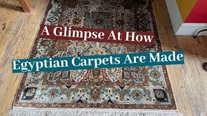 a glimpse at how egyptian carpets are