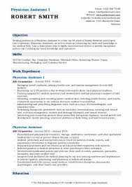 Physician Assistant Resume Samples Qwikresume