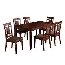 Cherry wood dining room set. Furniture Of America Montclair Dark Cherry Dining Room Set With Rectangular Table In The Dining Room Sets Department At Lowes Com