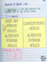 Parallel Lines Inb Pages Chapter 11 Angles And Lines