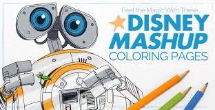 Free, printable coloring pages for adults that are not only fun but extremely relaxing. Feel The Magic With These Mashup Disney Coloring Pages Printables Fun Com Blog