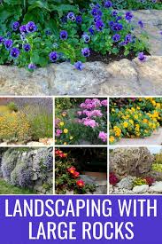landscaping with large rocks and boulders
