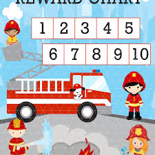 Reward Chart Firefighter Kids Chore Chart Chore Chart