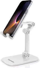 Zlmc creative mobile phone stands Amazon Com Iphone Holder For Desk Tomilia Cell Phone Stand Universal Tablet Dock Cellphone Stand With Anti Slip Base And Convenient Charging Port Compatible With Mobile Phone Ipad 4 7 12 9 Screen White
