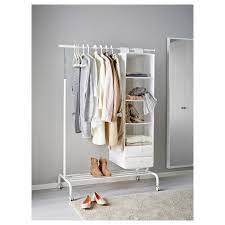It makes use of often unused space, keeps clothes easily accessible and gets them off the floor. Rigga White Clothes Rack Popular Practical Ikea